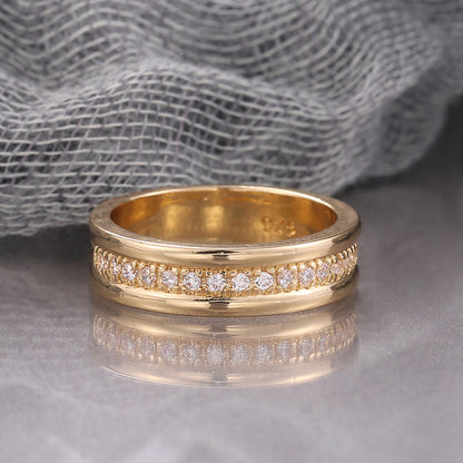 European And American Style Simple Golden Ring Jewellery