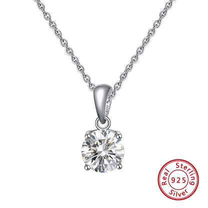 S925 Sterling Silver Diamond Clavicle Necklace