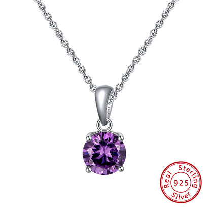 S925 Sterling Silver Diamond Clavicle Necklace