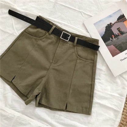 New Solid Color High Waist Shorts