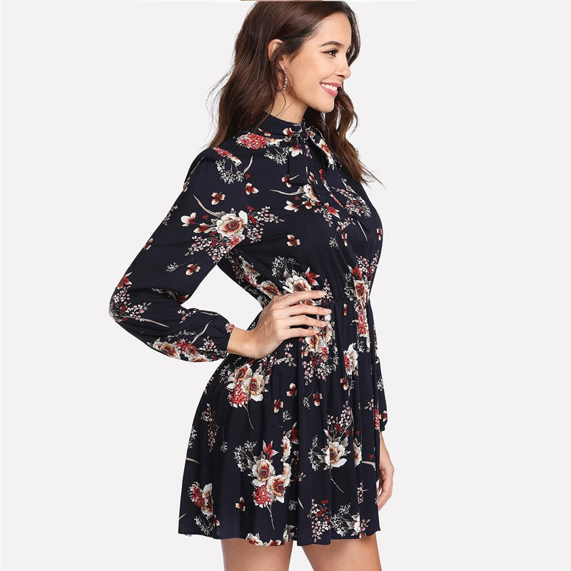 Autumn Floral Women Dresses