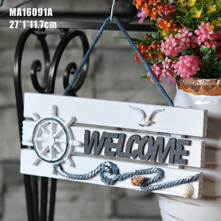 WELCOME Plate Marine Ornament