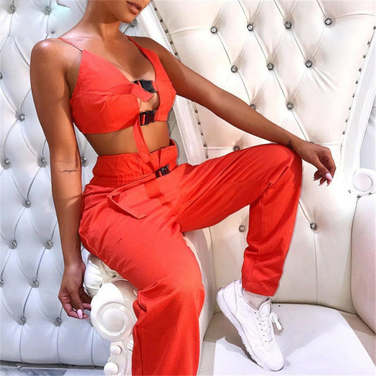 Sling top jumpsuit set