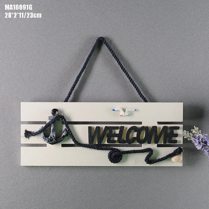 WELCOME Plate Marine Ornament