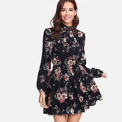 Autumn Floral Women Dresses