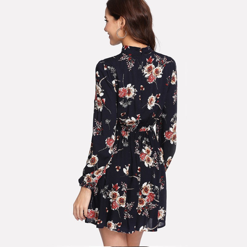 Autumn Floral Women Dresses