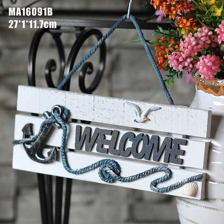 WELCOME Plate Marine Ornament