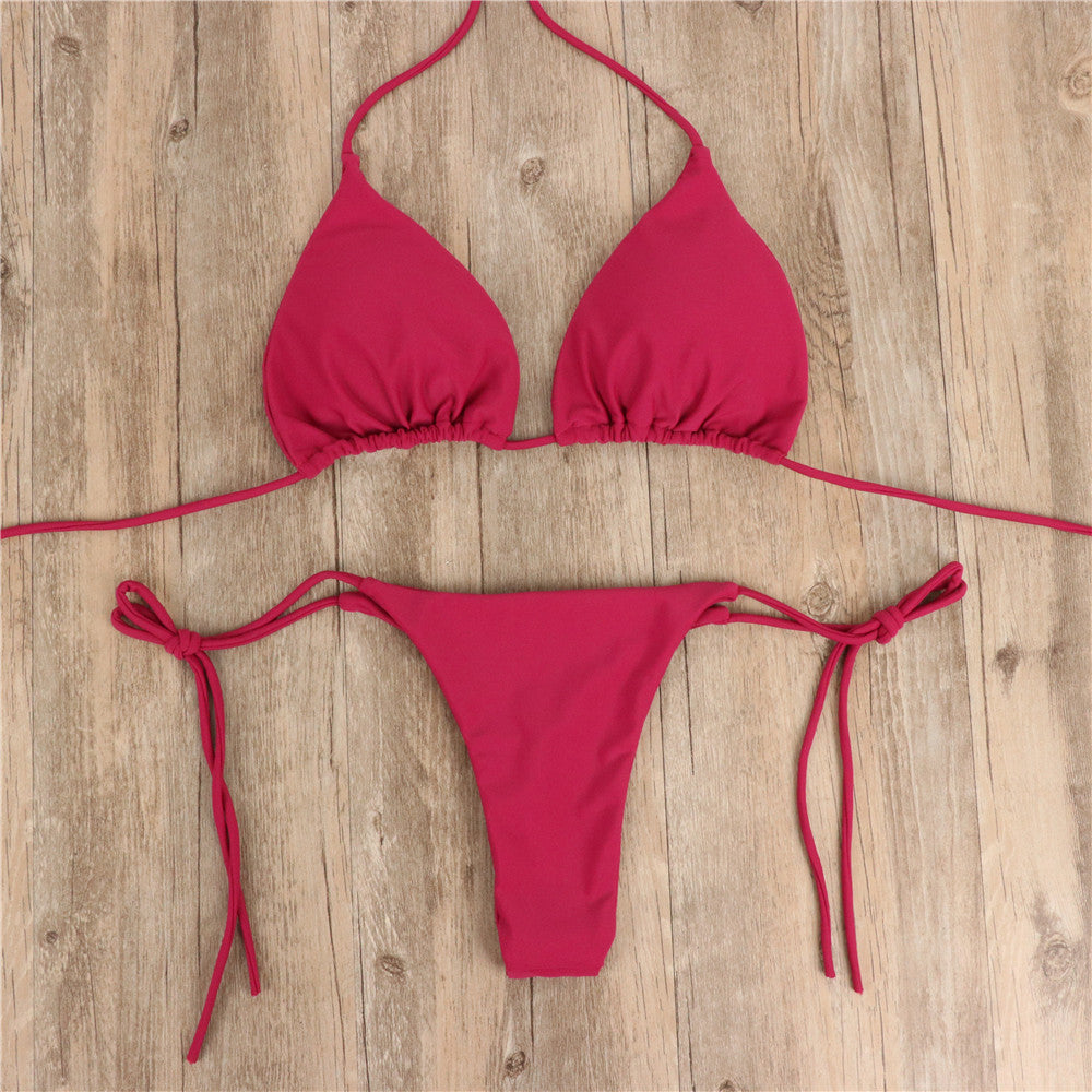 Solid color bikini