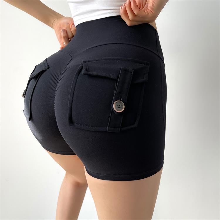 Internet Celebrity Nude Feel Pocket Shorts Yoga Pants