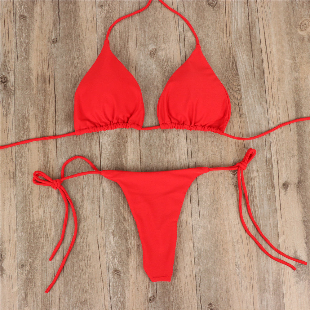 Solid color bikini