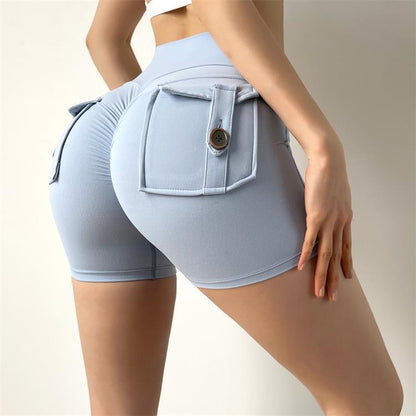 Internet Celebrity Nude Feel Pocket Shorts Yoga Pants